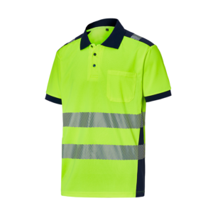 Polo MC alta visibilidad,reciclado segmentado