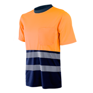 Camiseta manga corta segmentada ,55% algodón (AV)